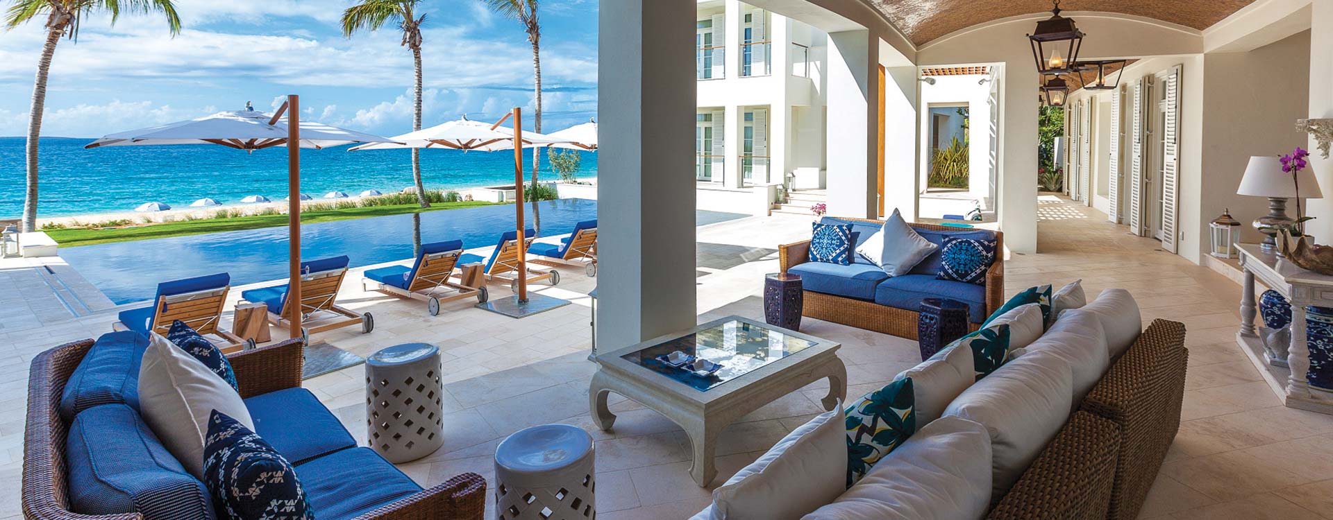Indoor/Outdoor living at Cerulean Villa, Anguilla            